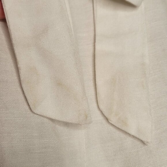 NWT Loft Women's Small Linen Viscose Blend Paperbag Waist Shorts White Flaw - Picture 6 of 7